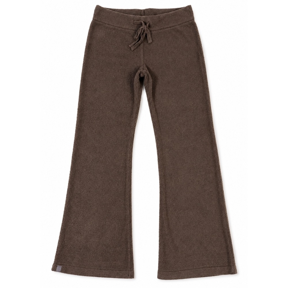 Barefoot Dreams CozyChic Lite Pants Cocoa Brown Wide Leg Drawstring S A280207